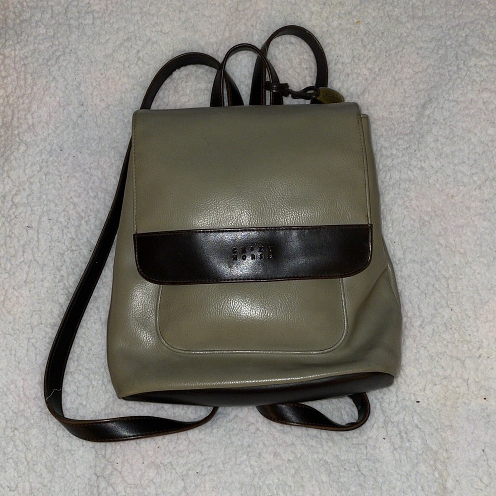 Small leather backpack